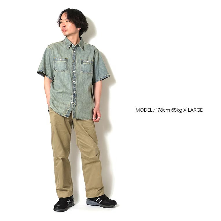 41341 U.S. COTTON DENIM S/S WORK SHIRT - BLEACH