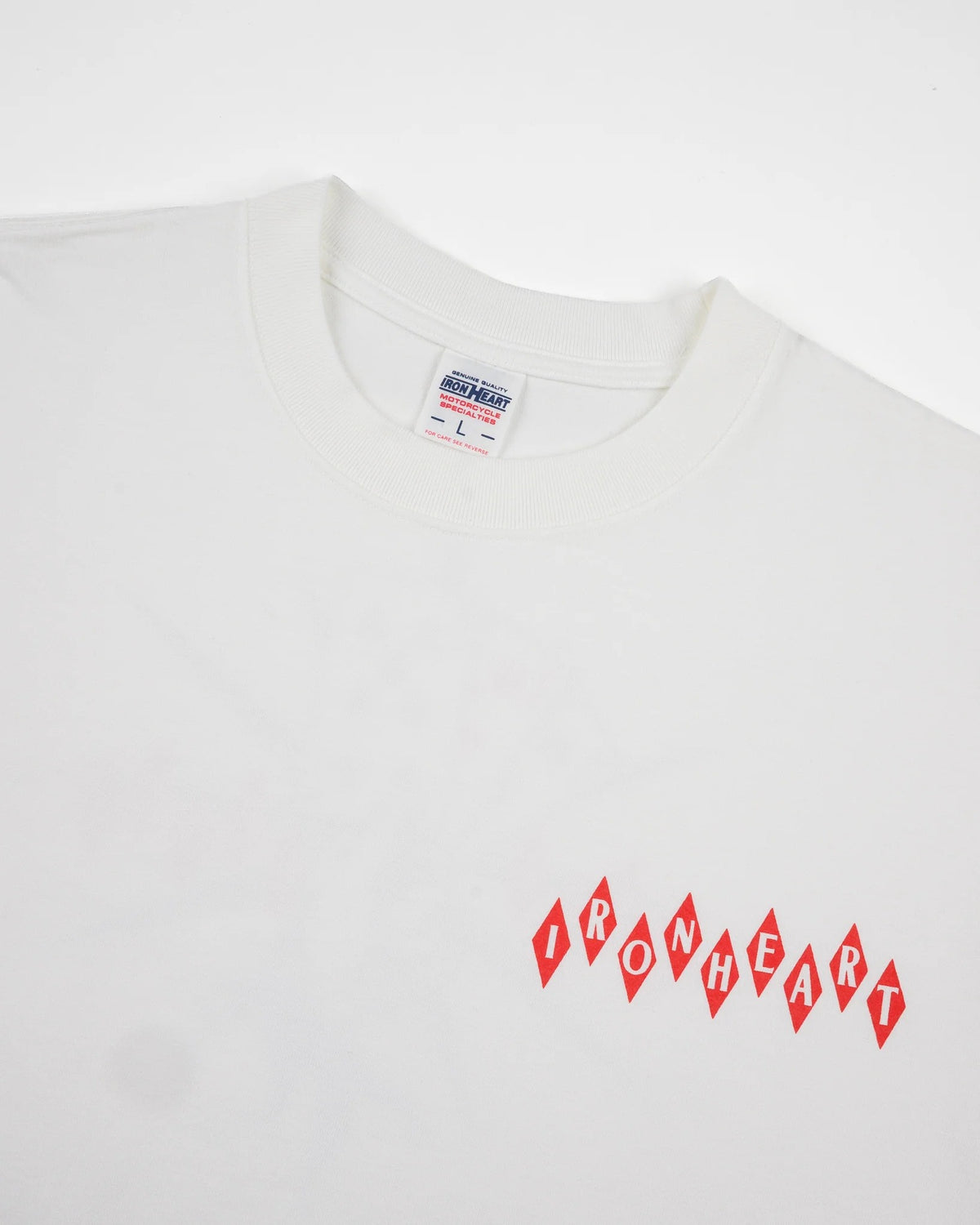 IHT-777-WHT 7.5oz Printed Loopwheel Crew Neck T-Shirt - WHITE