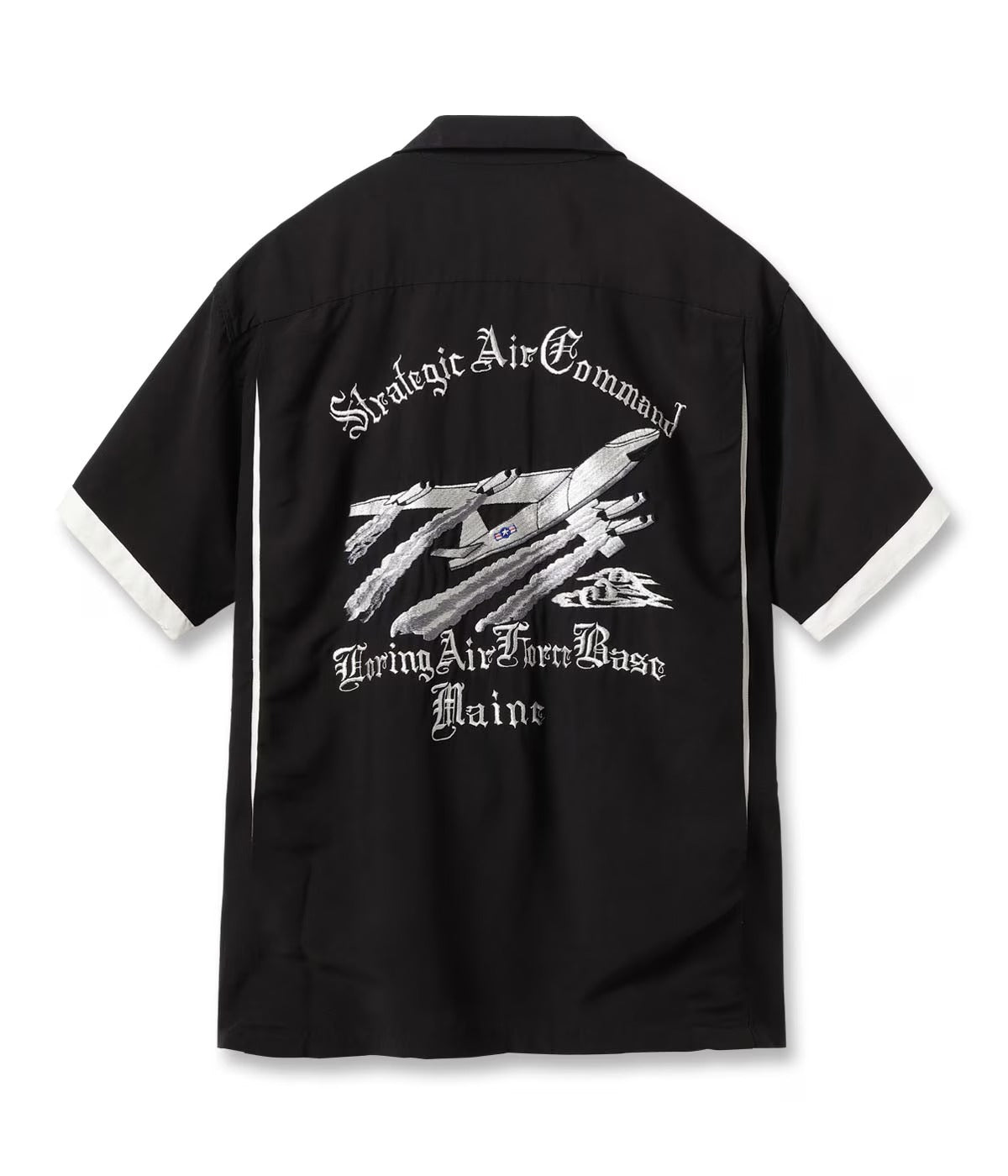 BR39735 BOWLING SHIRT STRATEGIC AIR COMMAND - BLACK