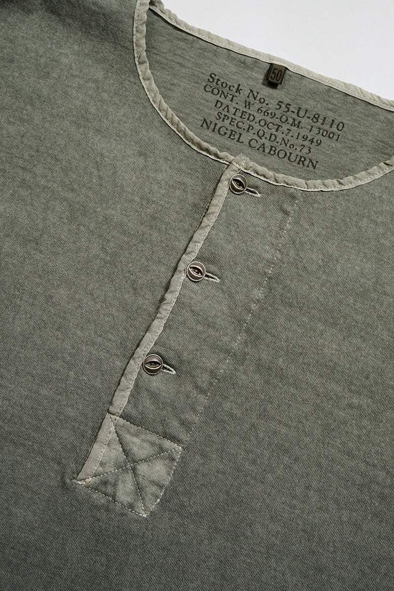 50S HENLEY NECK SHIRT PIGMENT - DARK GREEN