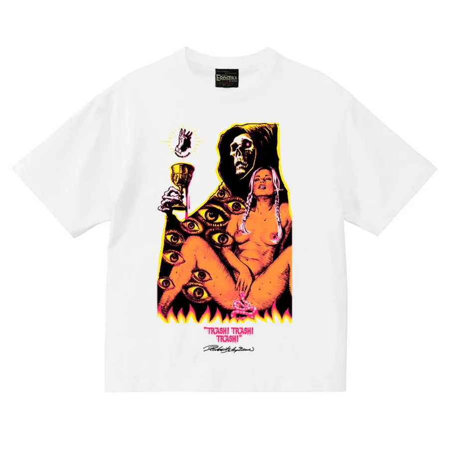 “ONE ROOM SEX SABATO” Square T-Shirt - WHITE