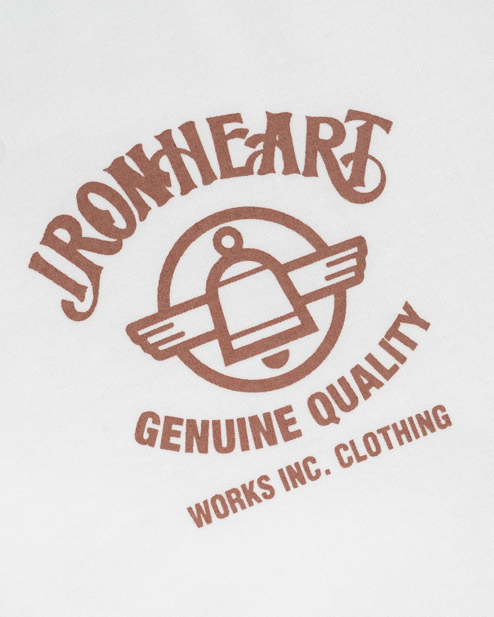 IHT-2603-WHT 7.5OZ PRINTED LOOPWHEEL CREW NECK T-SHIRT - WHITE