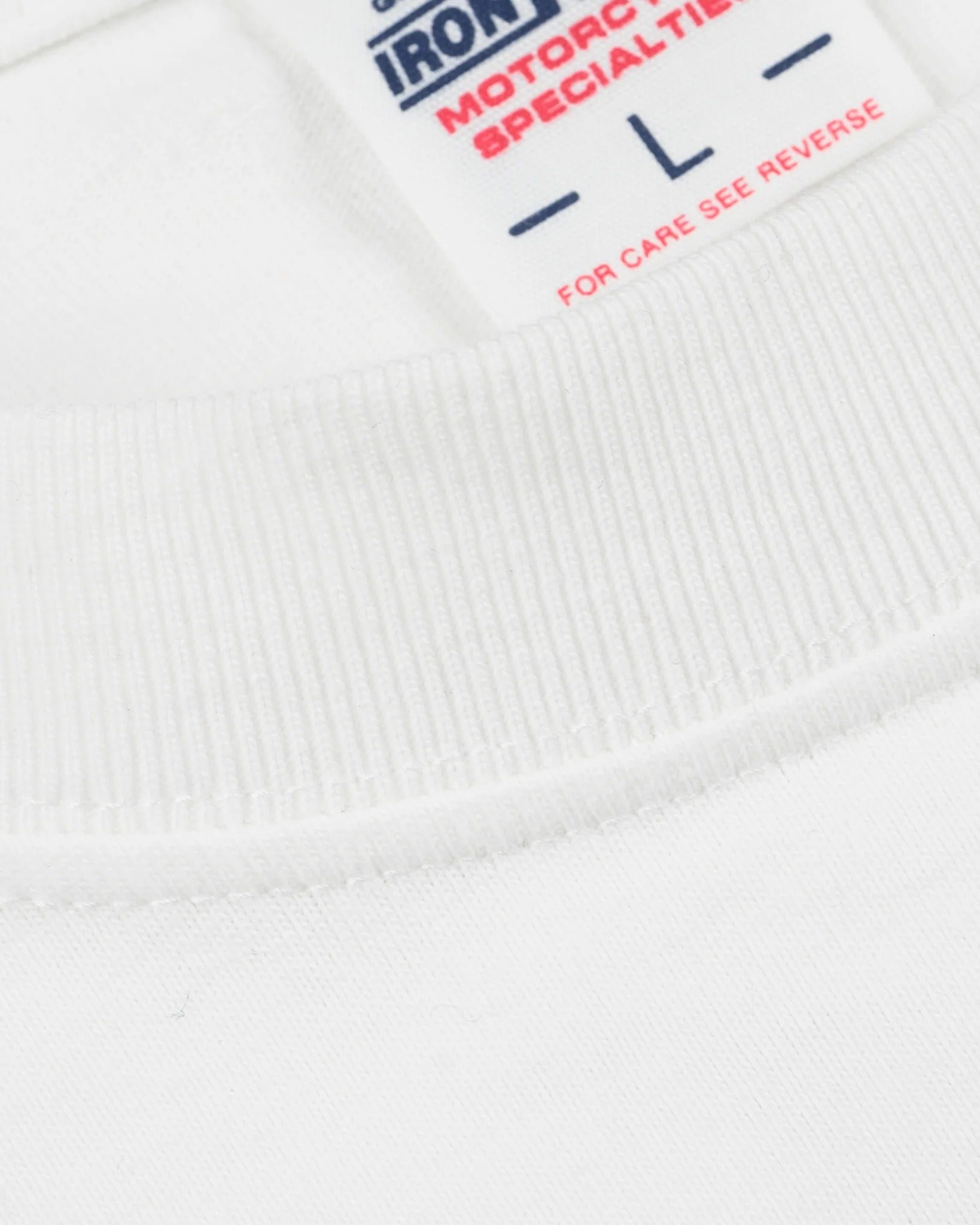 IHT-634-WHT 7.5OZ PRINTED LOOPWHEEL CREW NECK T-SHIRT - WHITE
