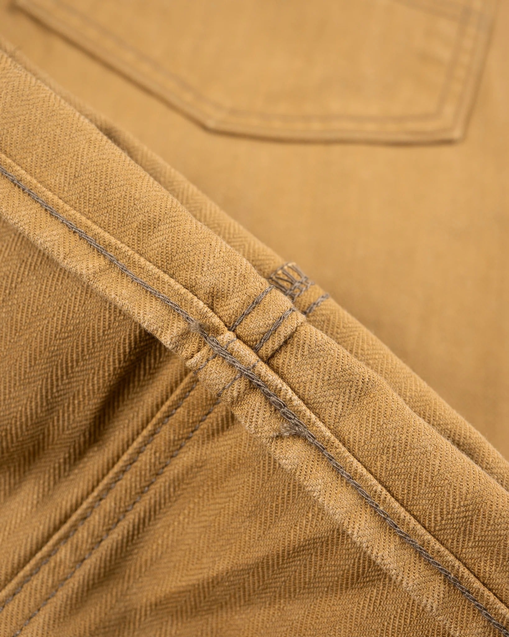 IH-748-BRN 10OZ HERRINGBONE WIDE WORK PANTS - BROWN