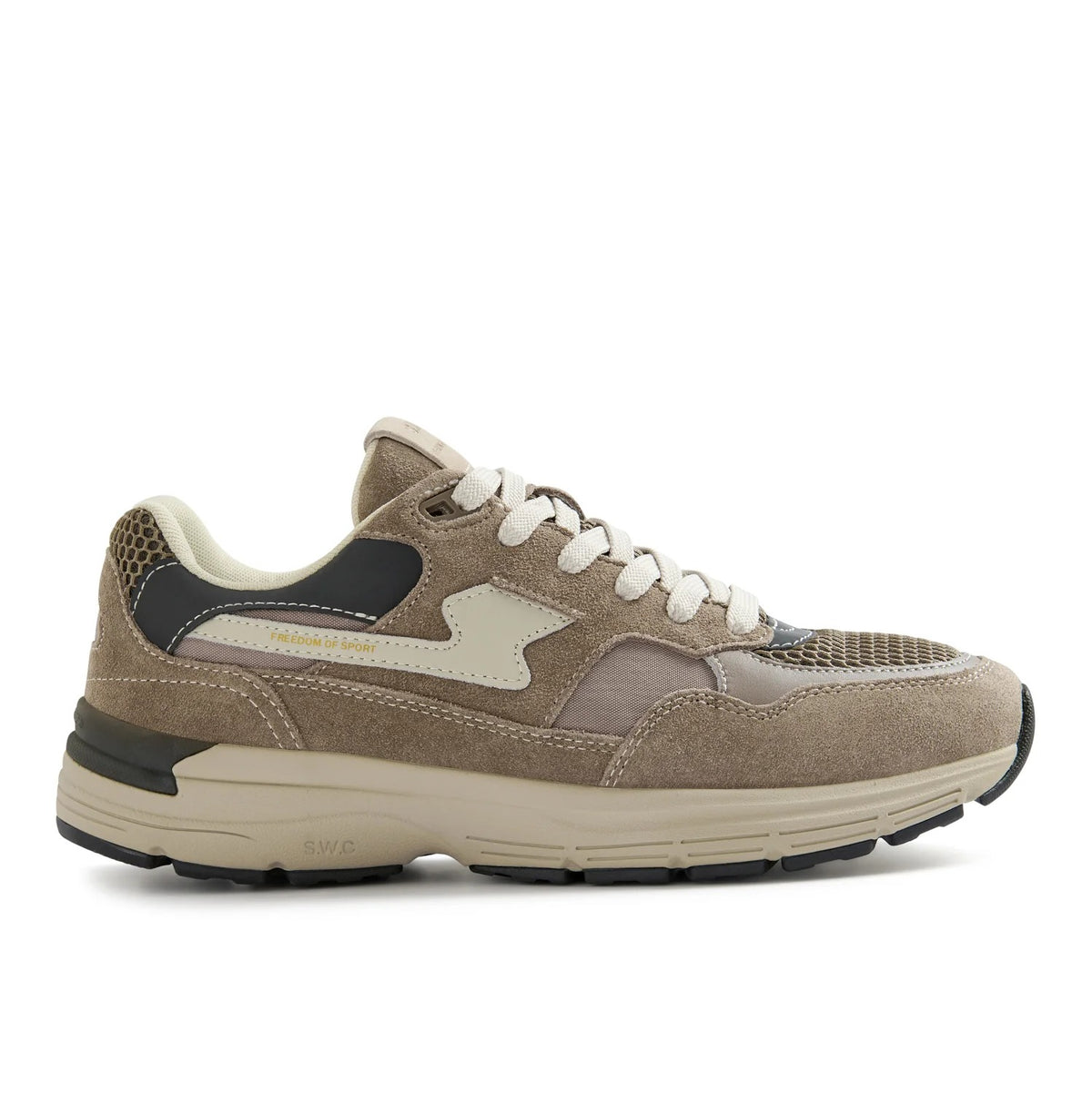 AMIEL S-STRIKE SUEDE MIX - WARM GREY