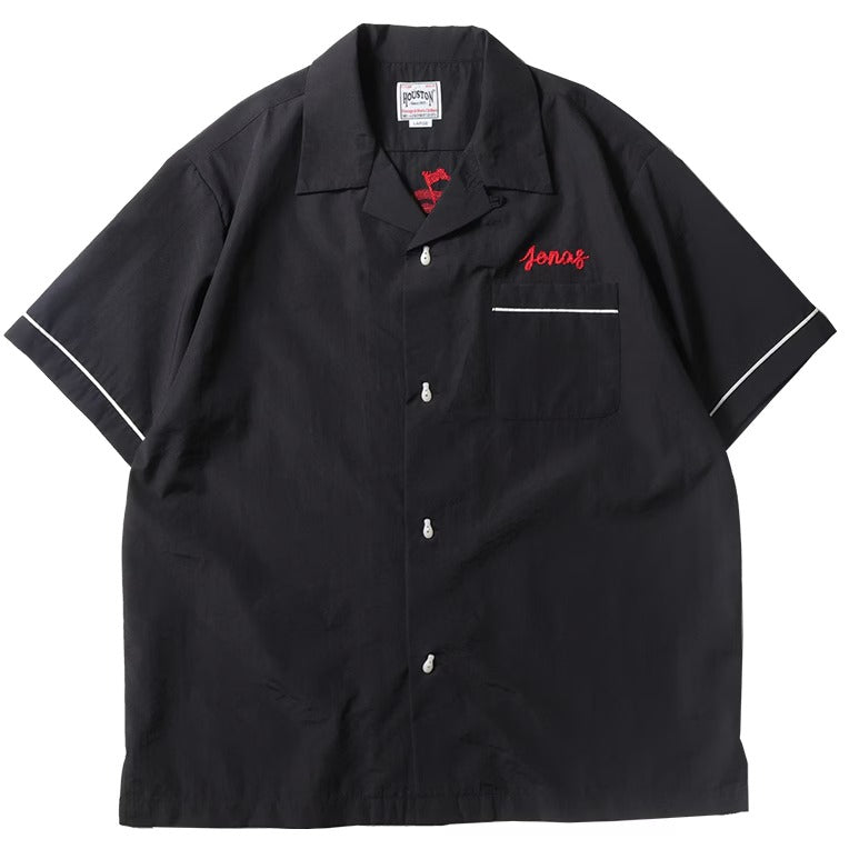 41321 BROAD BOWLING SHIRT (HOT SPARKS) - BLACK