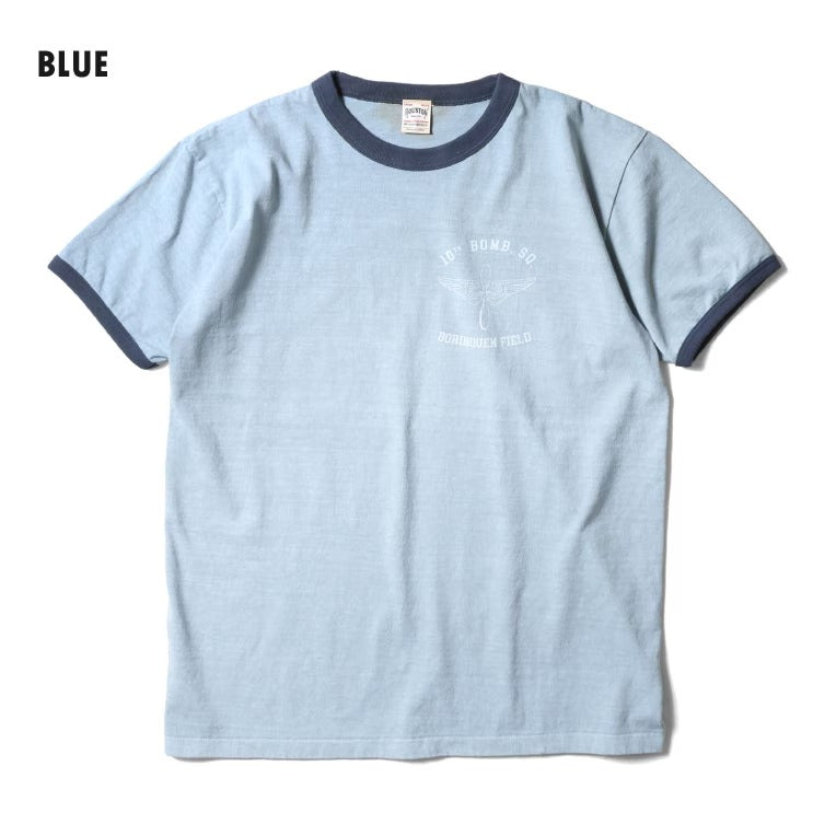 22411 PIGMENT PRINT RINGER TEE (PROP AND WINGS) - BLUE