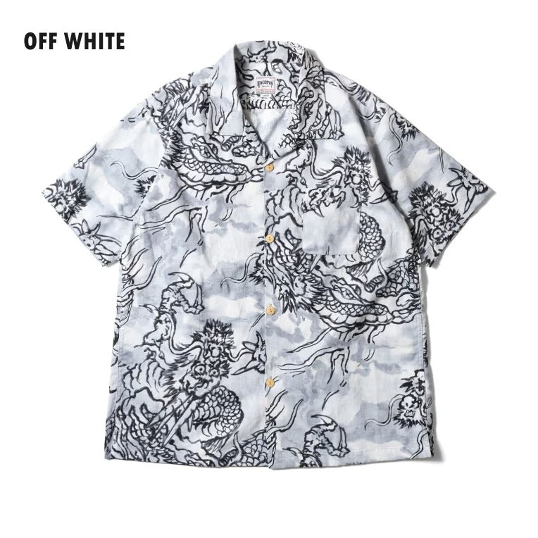 41355 ALOHA SHIRT (DRAGON) - OFF WHITE