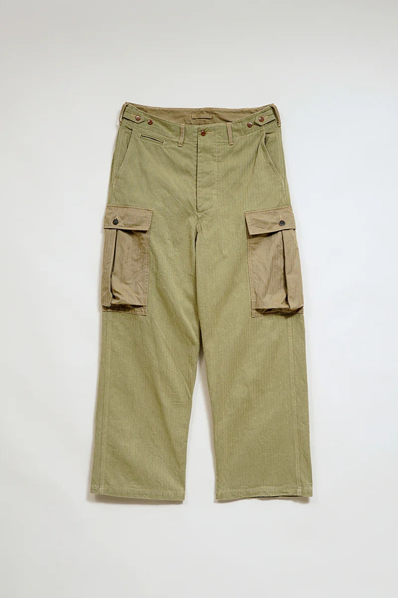 40S MONKEY PANTS MIXED HERRINGBONE - GREEN