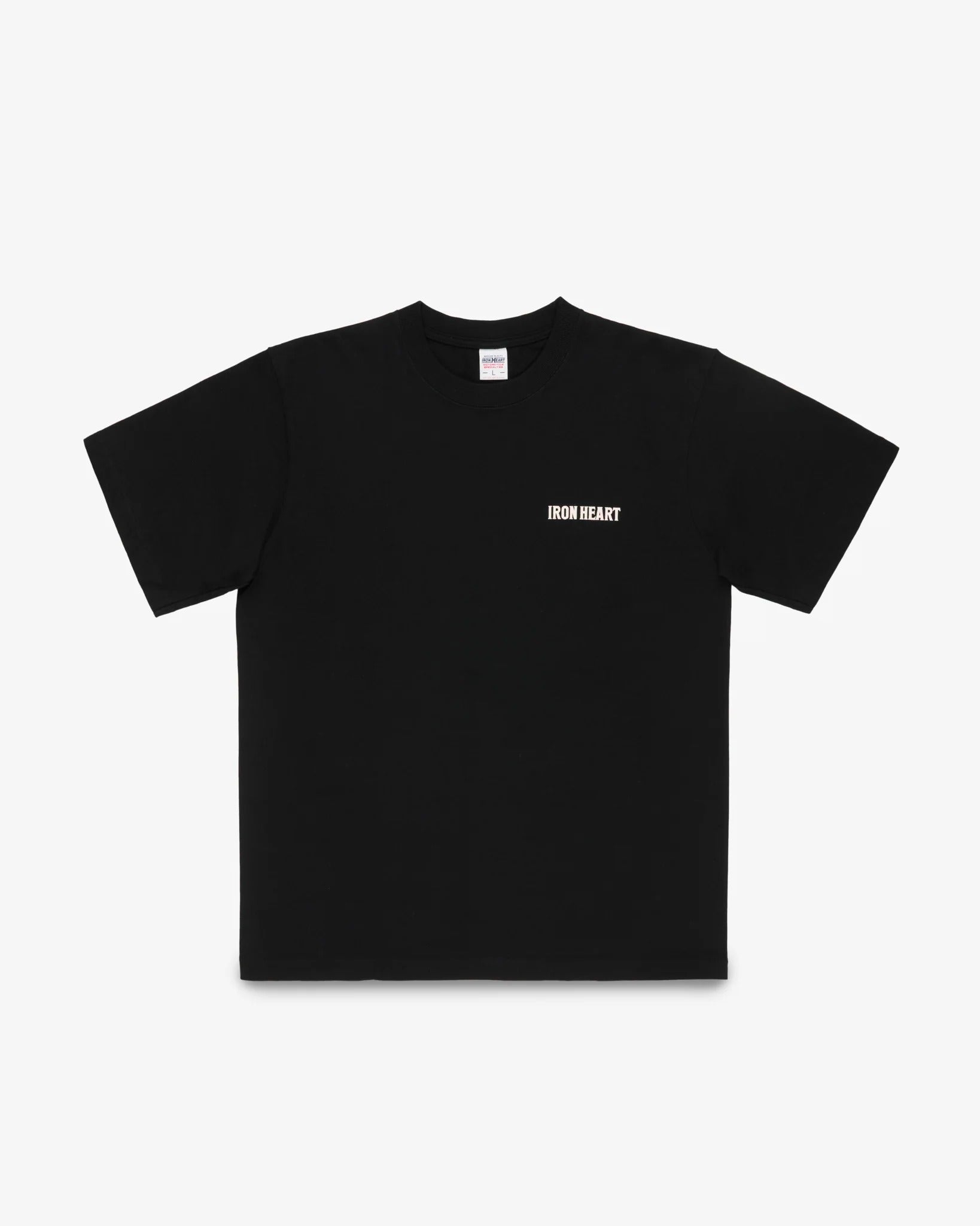 IHT-634-BLK 7.5OZ PRINTED LOOPWHEEL CREW NECK T-SHIRT - BLACK