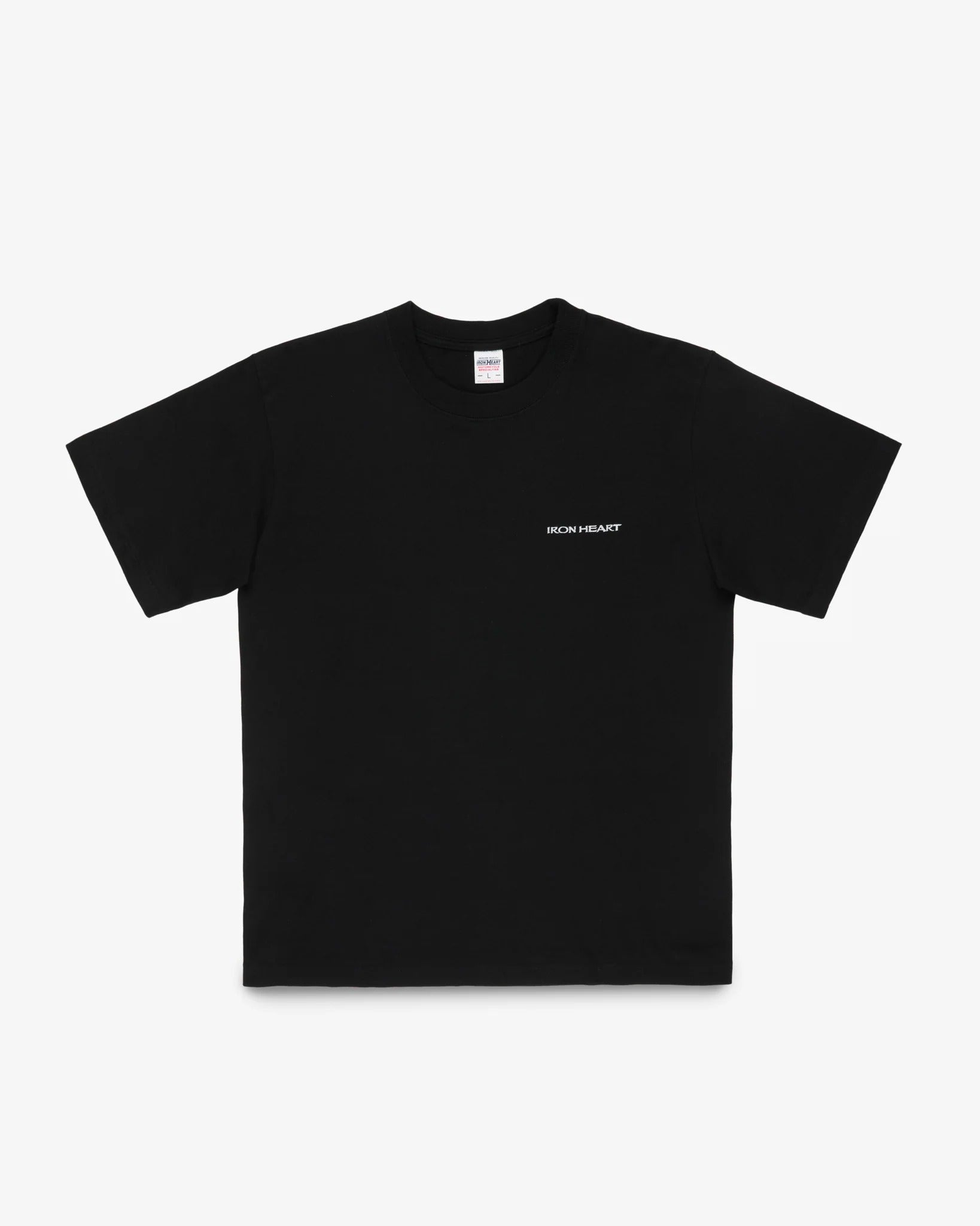 IHT-666-BLK 7.5OZ PRINTED LOOPWHEEL CREW NECK T-SHIRT - BLACK