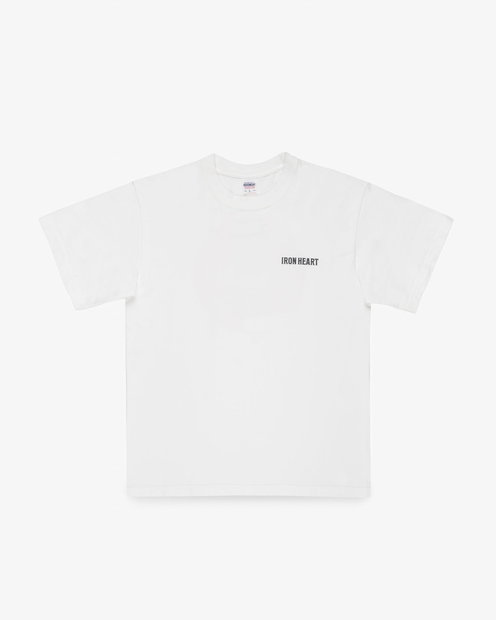 IHT-634-WHT 7.5OZ PRINTED LOOPWHEEL CREW NECK T-SHIRT - WHITE