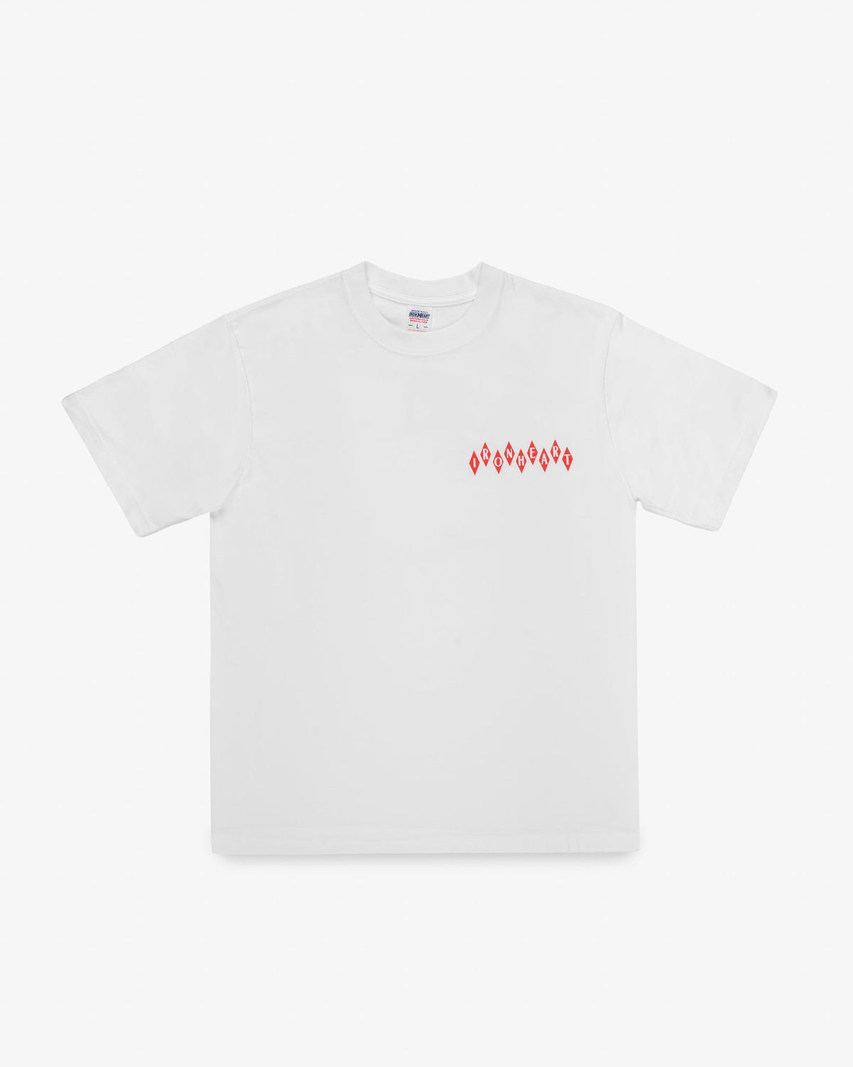 IHT-777-WHT 7.5oz Printed Loopwheel Crew Neck T-Shirt - WHITE