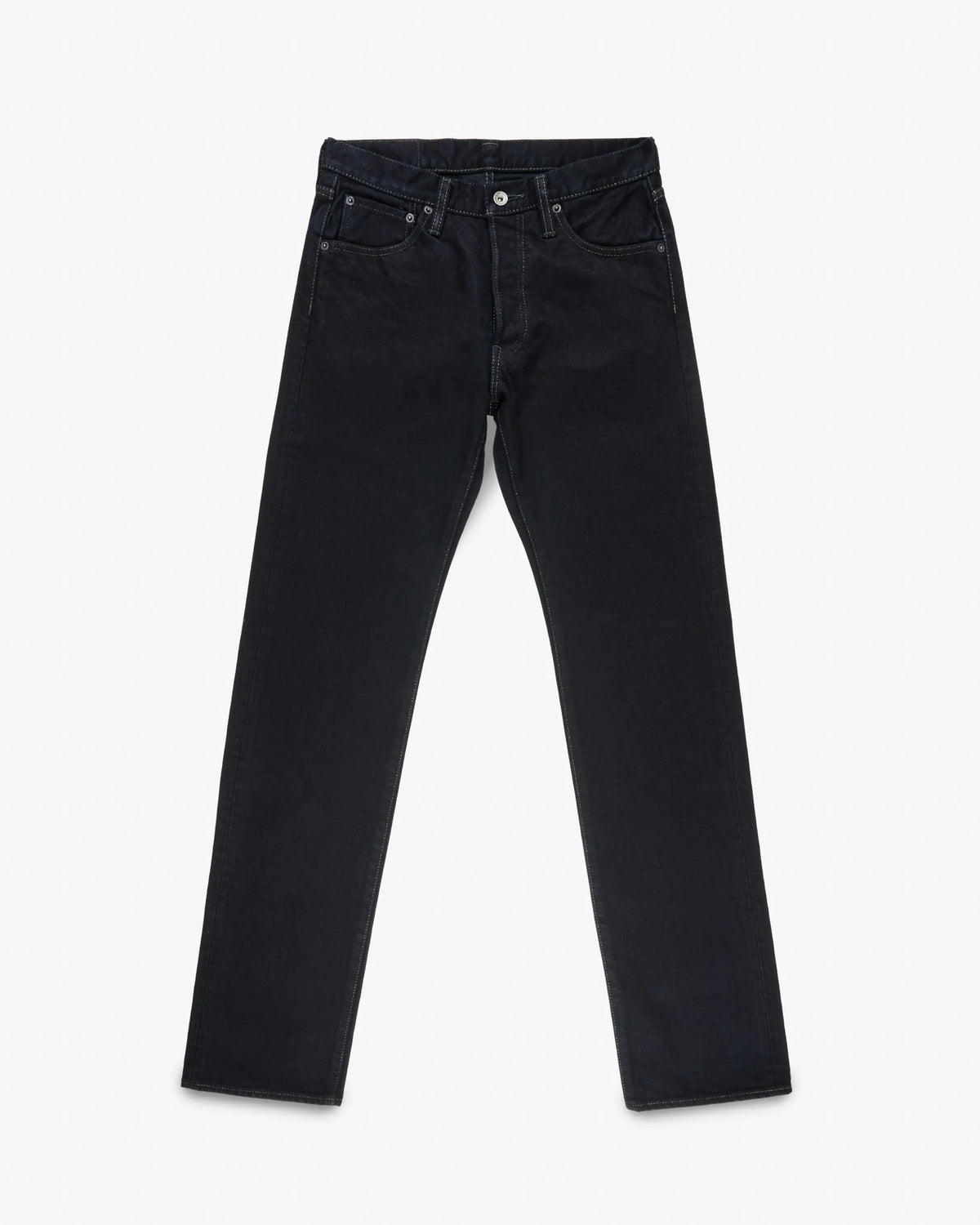 IH-634S-142od 14oz Selvedge Denim Straight Cut Jeans - Indigo Overdyed Black