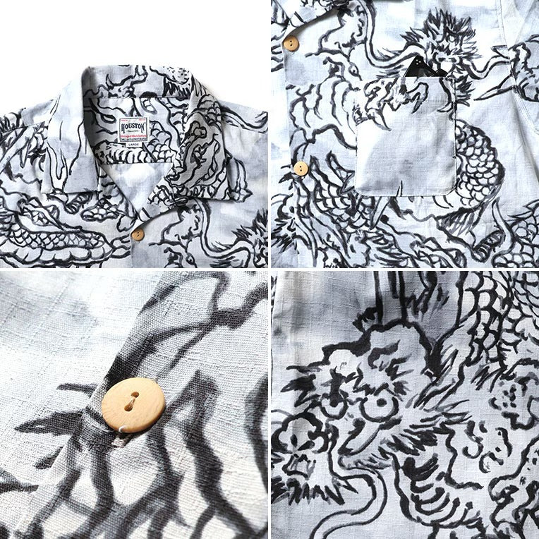 41355 ALOHA SHIRT (DRAGON) - OFF WHITE