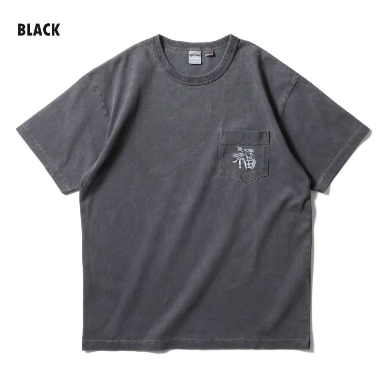 22396 PIGMENT US COTTON PRINT TEE (SKULL) - BLACK