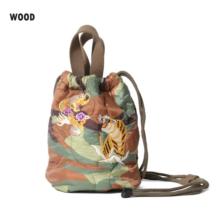 6845 EMB QUILTING EFECT BAG (JAPAN) - WOOD