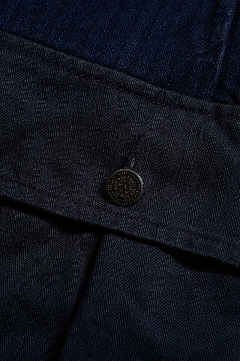 40S MONKEY PANTS MIXED HERRINGBONE - INDIGO