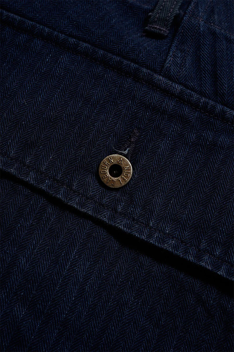 40S MONKEY PANTS MIXED HERRINGBONE - INDIGO