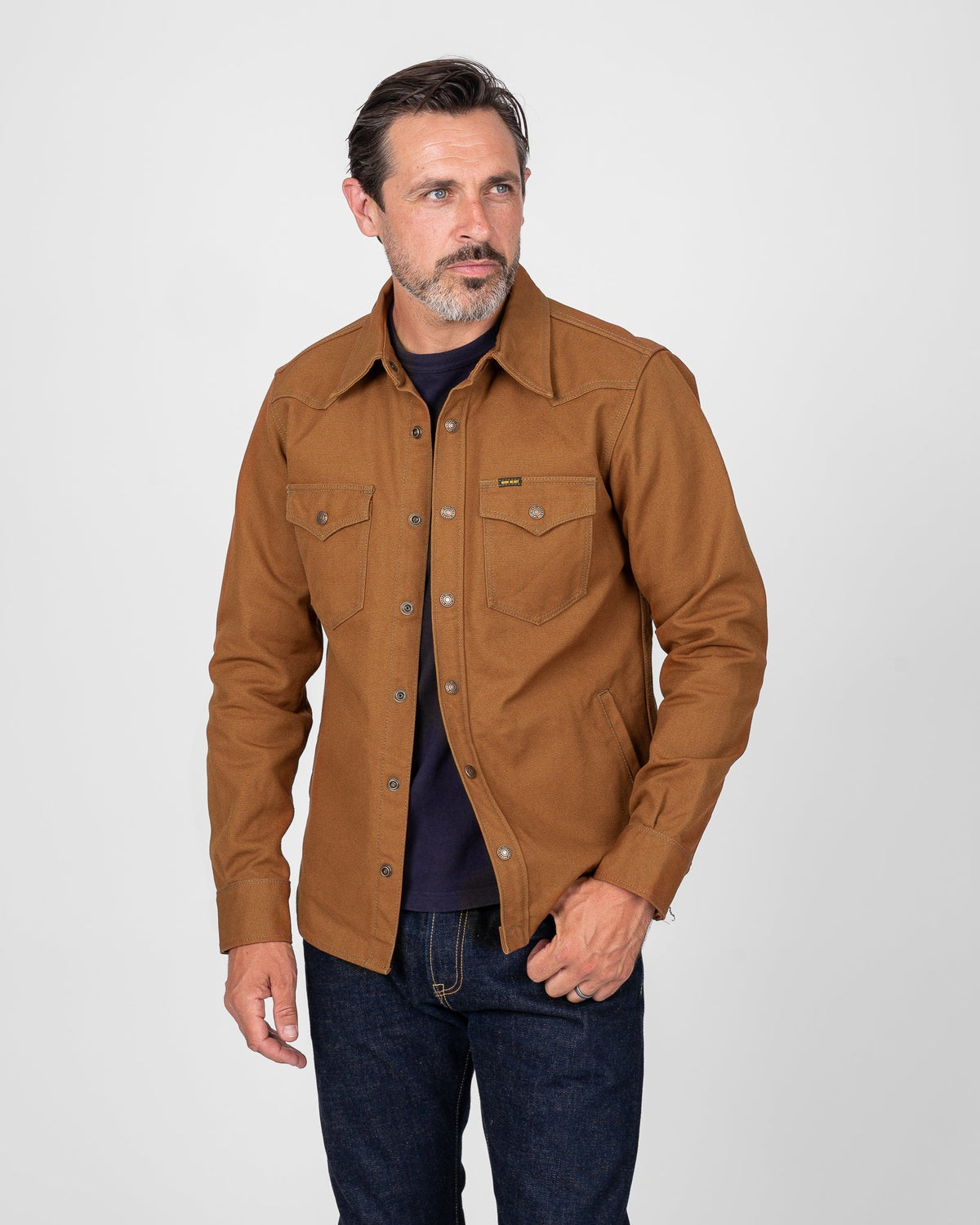 IHSH-422-BRN 17oz Cotton Duck CPO Shirt - BROWN