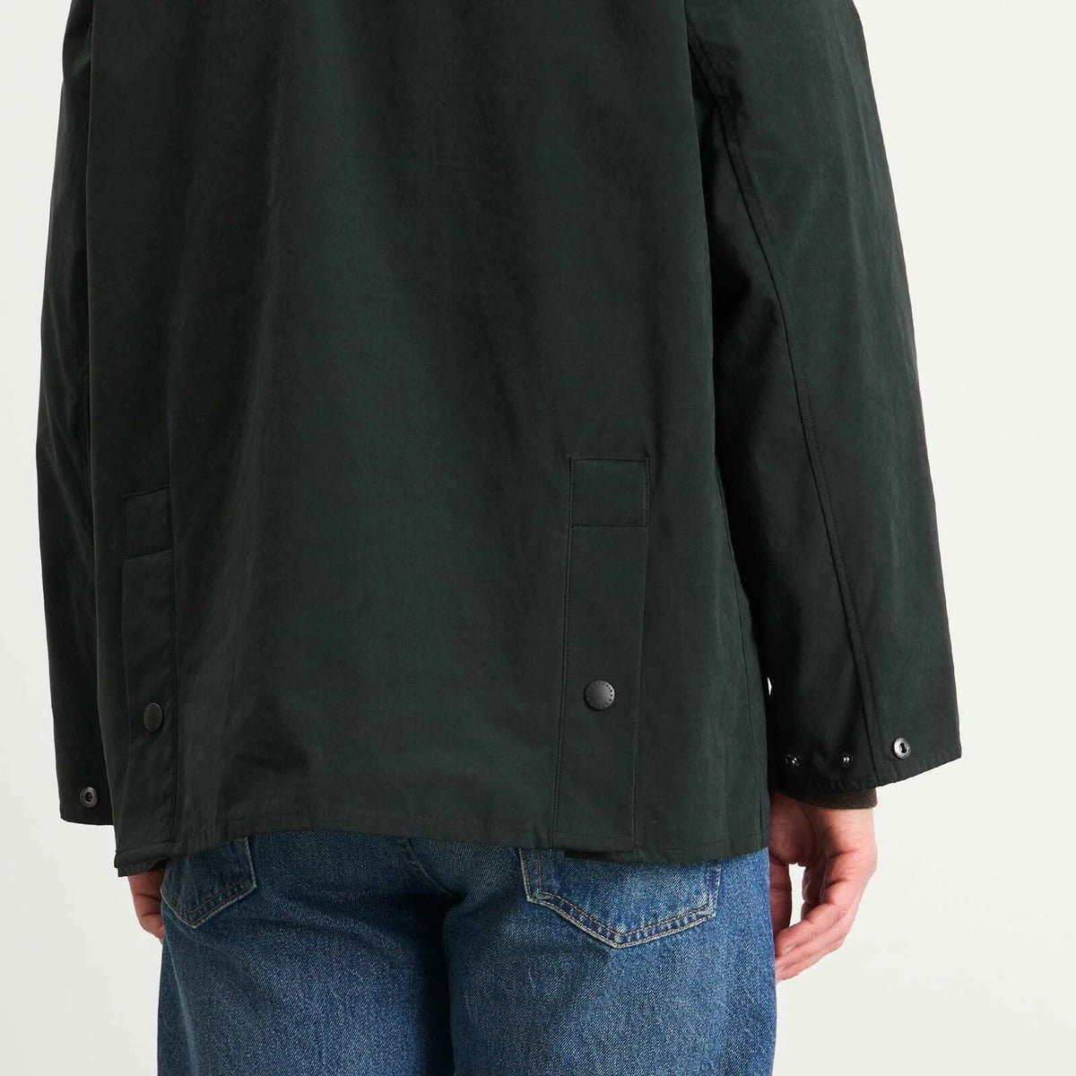 OS PEACHED BEDALE CASUAL JACKET - BLACK