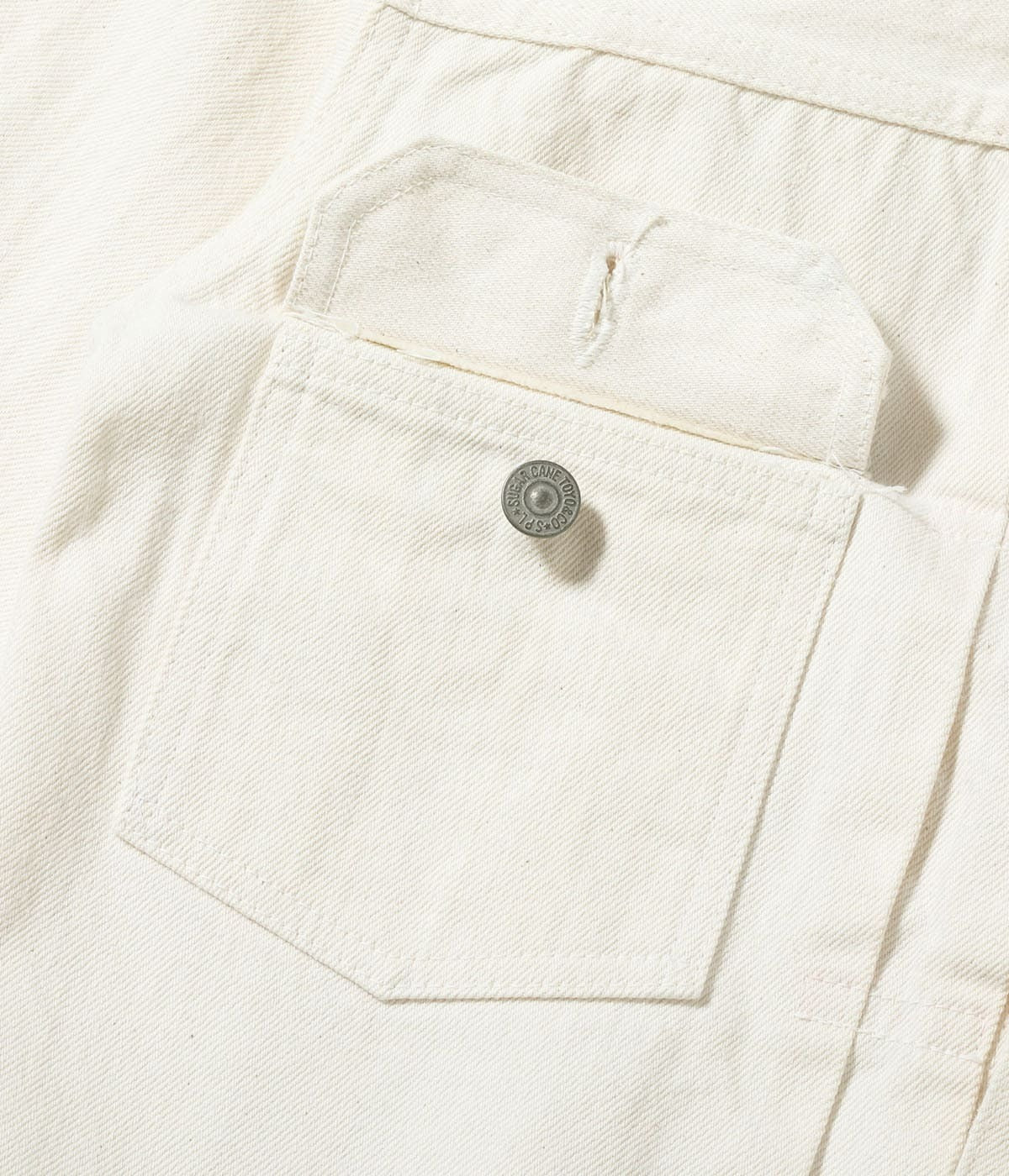 SC15720 13oz. WHITE DENIM JACKET 1953 MODEL - WHITE