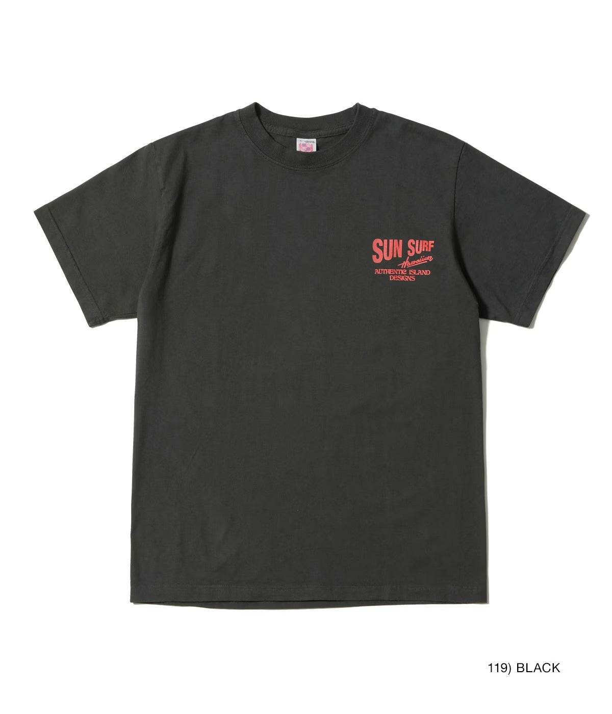SS79712 SUNSURF PRINT T-SHIRTS “LOVELY HULA HANDS” - BLACK