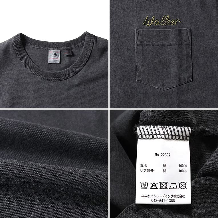 22397 PIGMENT US COTTON PRINT TEE (HOT ROD) - BLACK