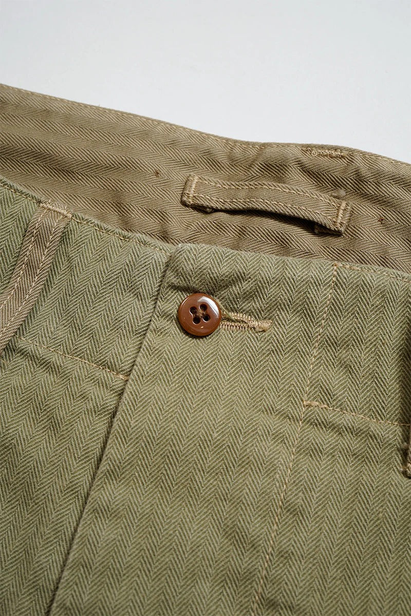 40S MONKEY PANTS MIXED HERRINGBONE - GREEN