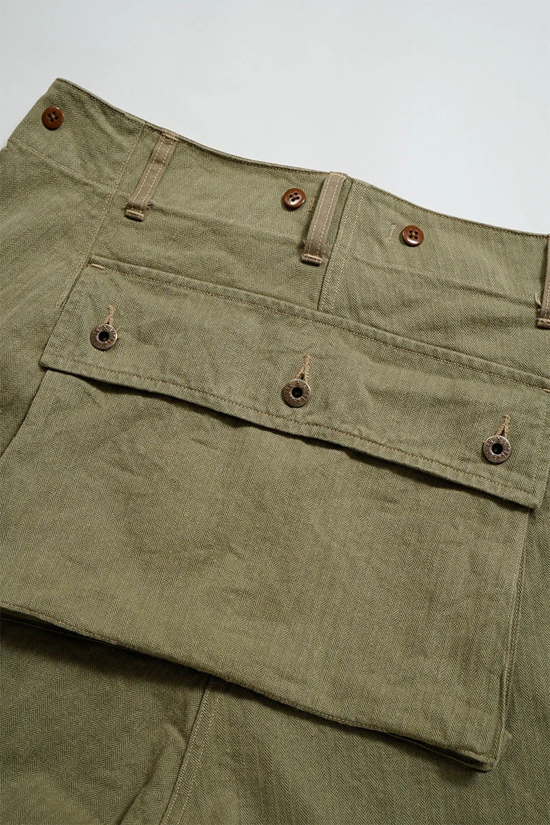 40S MONKEY PANTS MIXED HERRINGBONE - GREEN