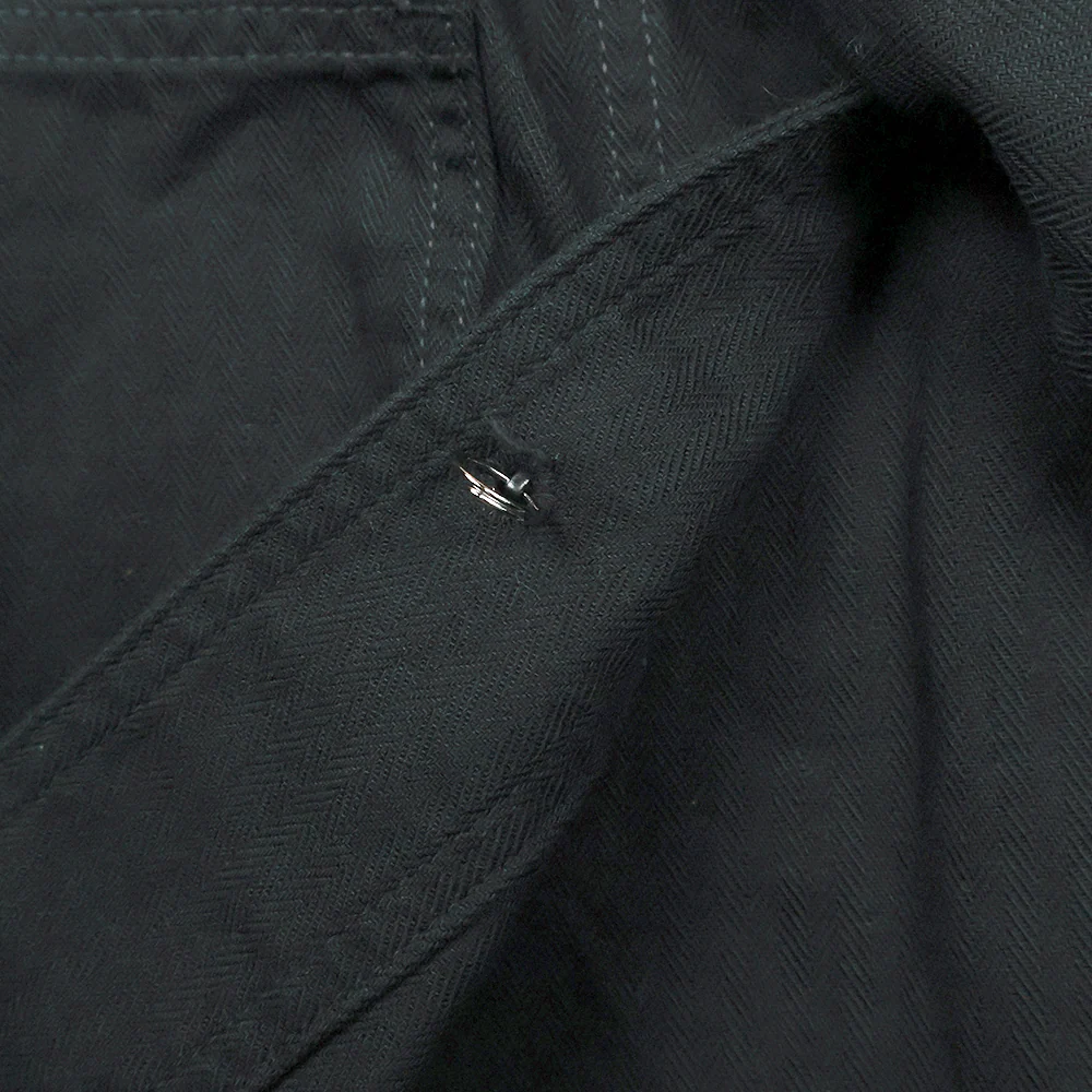 2052-2 USN Shawl Collar Herringbone Coverall - BLACK