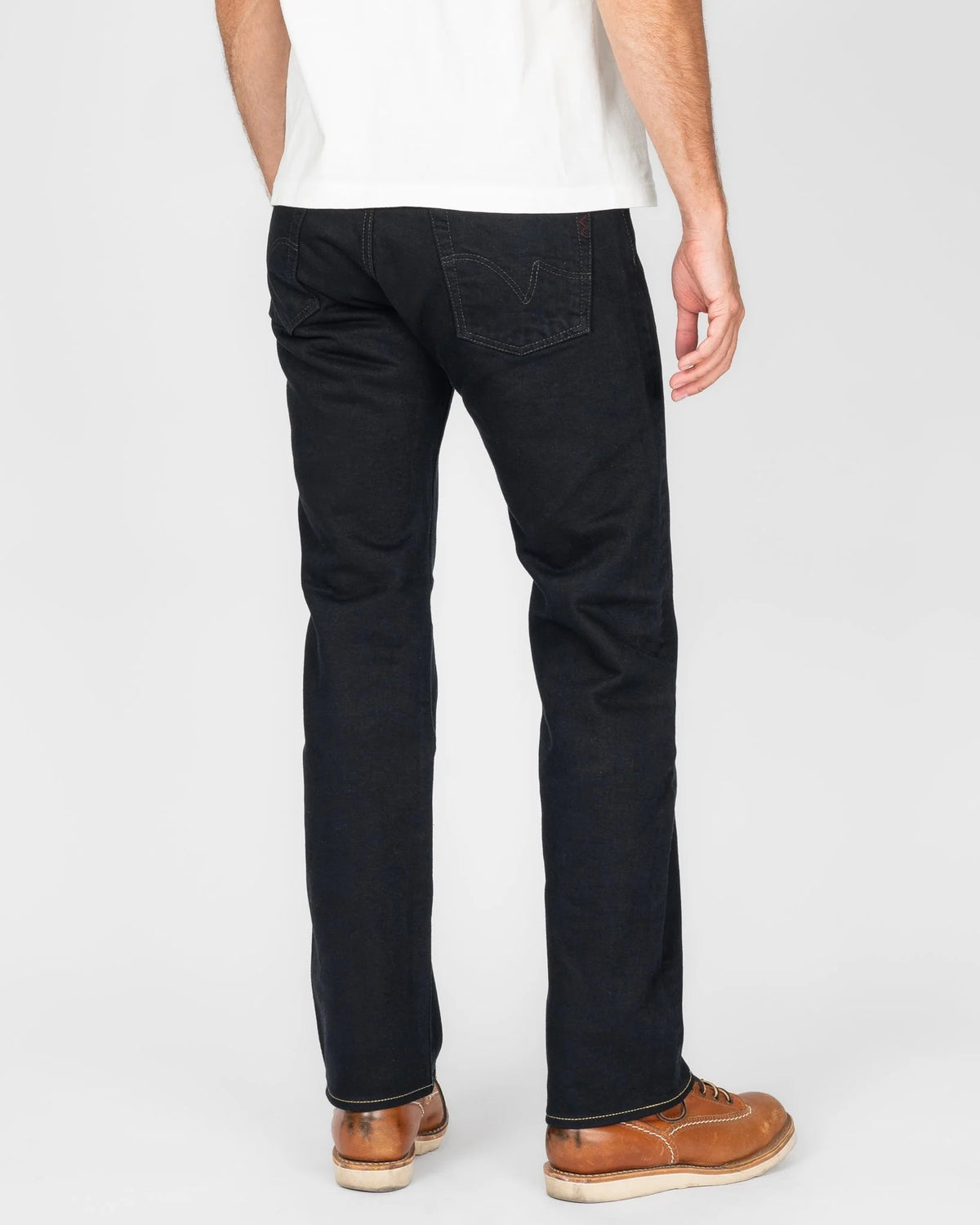 IH-634S-142od 14oz Selvedge Denim Straight Cut Jeans - Indigo Overdyed Black