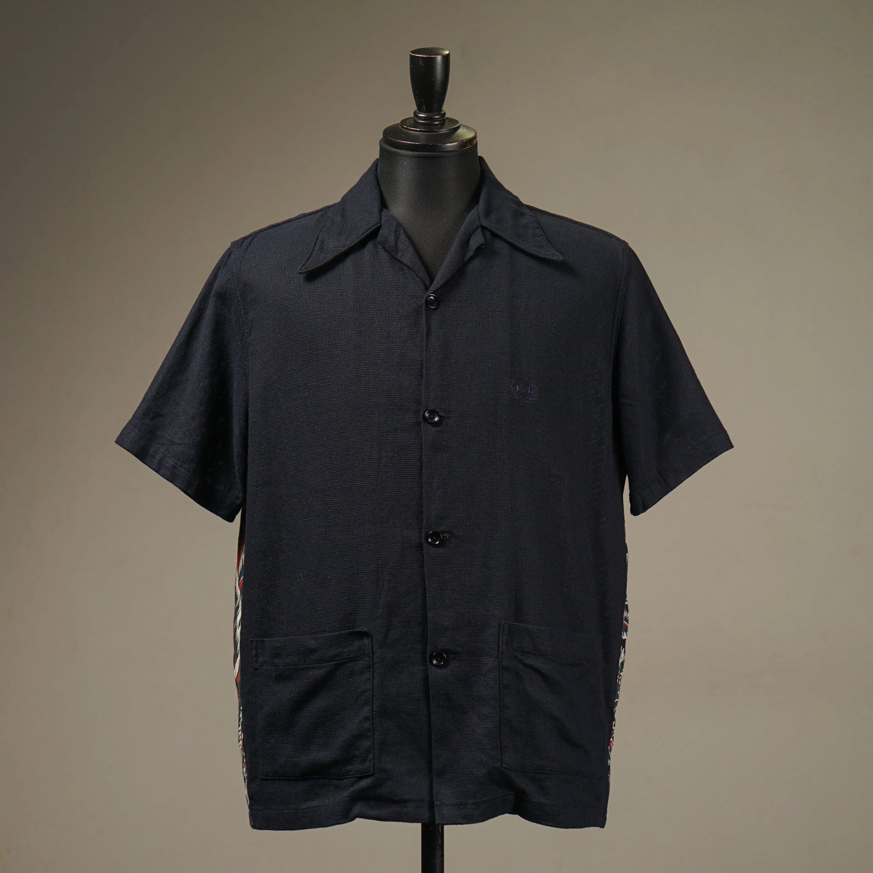TROPICAL - S/S BACK PANEL SHIRTS - NAVY