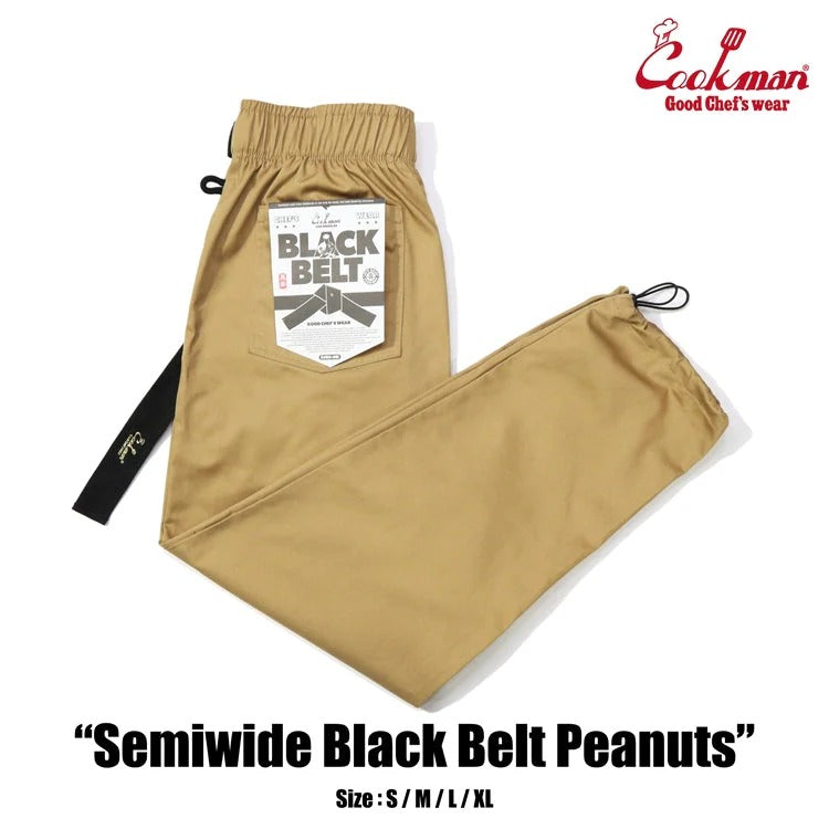 CHEF PANTS SEMIWIDE BLACK BELT - PEANUTS