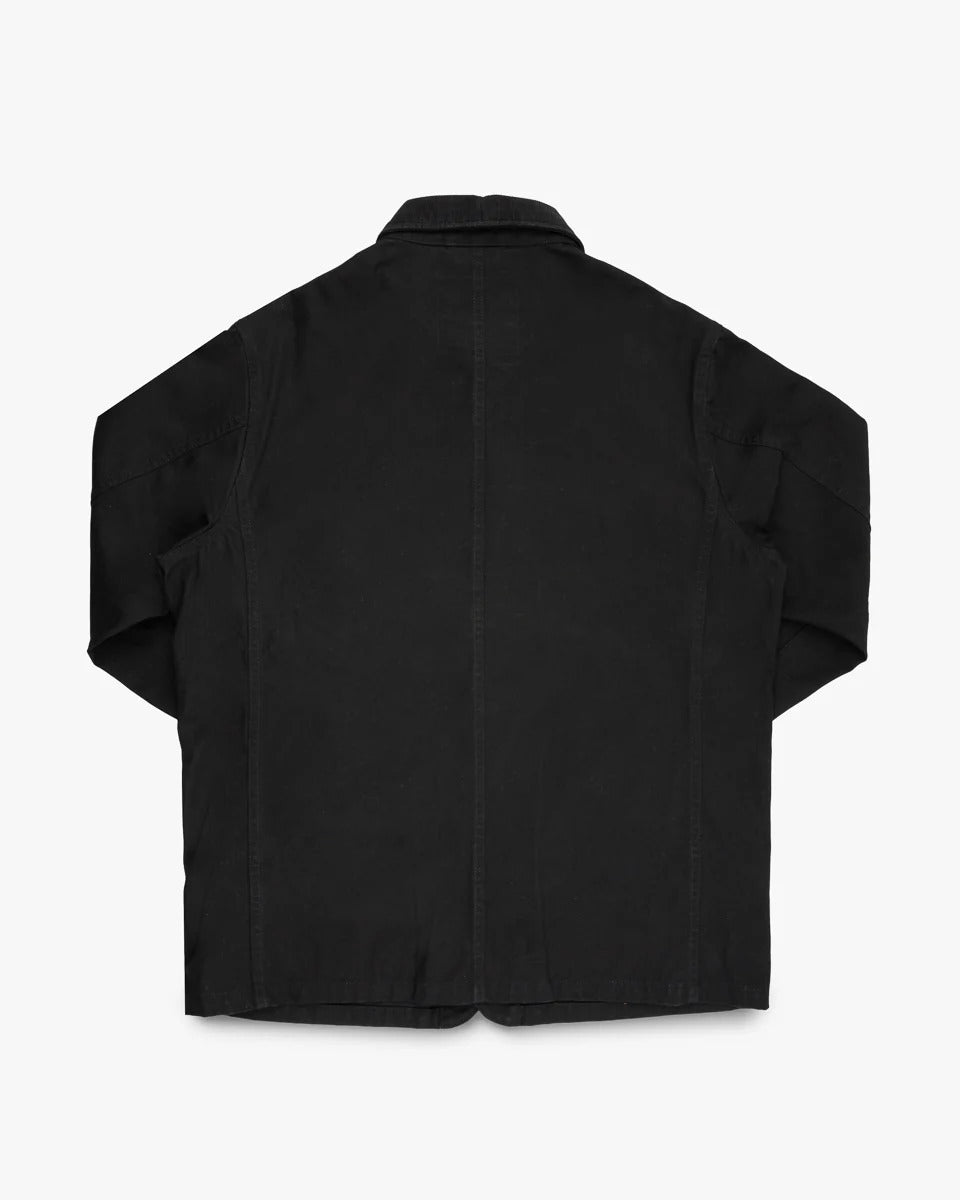 IHJ-148-BLK 10OZ KURASHIKIZOME® ORGANIC COTTON DUCK CHORE JACKET - BLACK