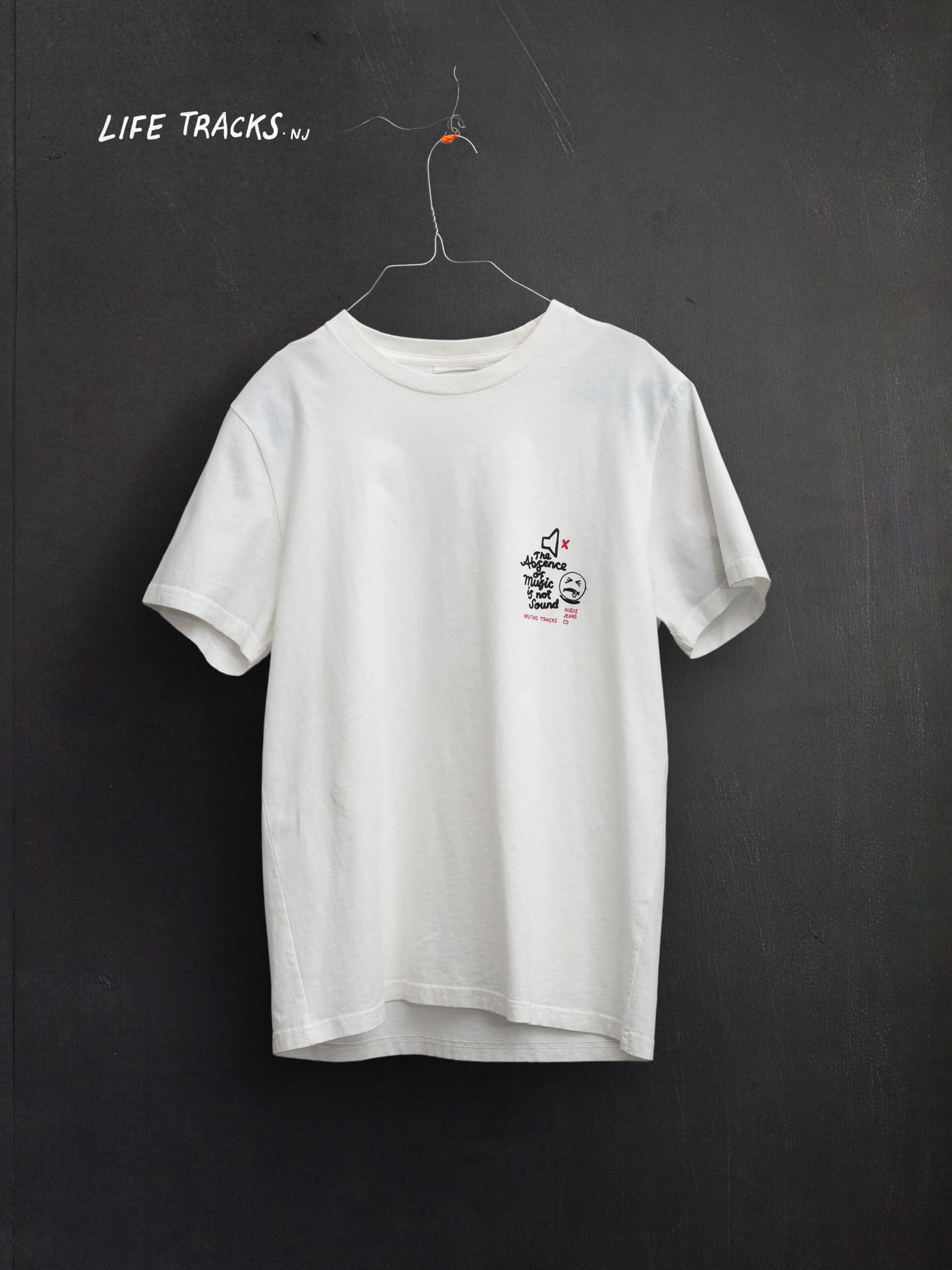 Roy Muted Tracks T-Shirt - Chalk White