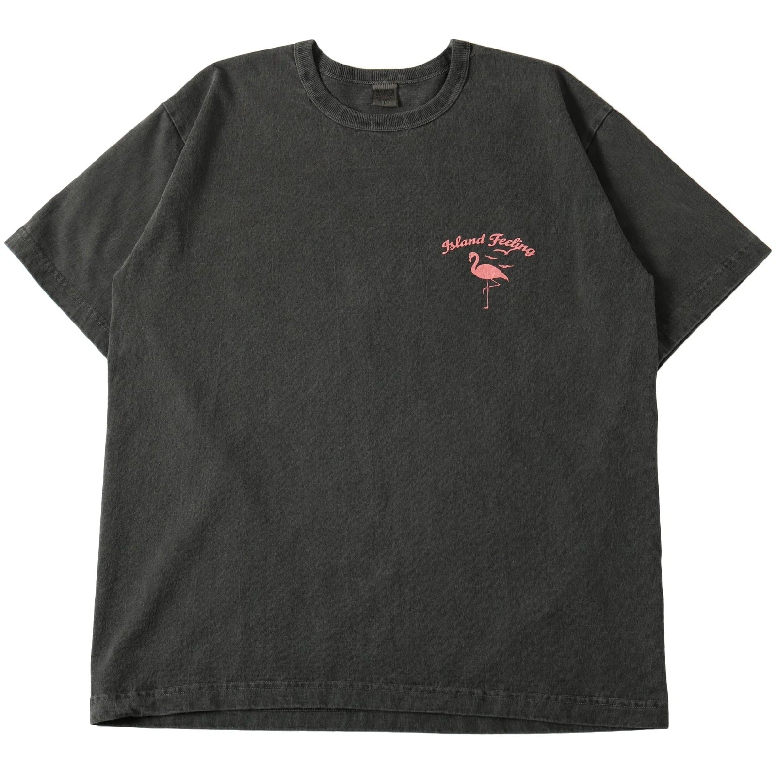 BR-25254 Pigment Dye 16/-BD Tube S/S Print T-shirt (LIMITED ITEM) - CHARCOAL