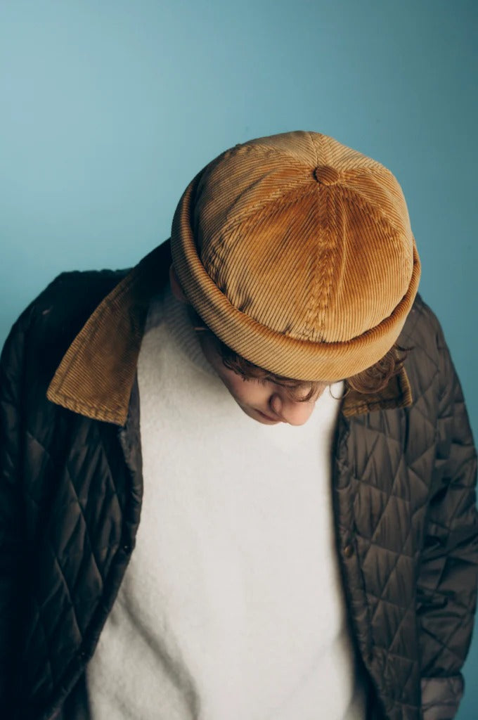 MIKI DOCKER HAT VELVET CORDUROY - TAN