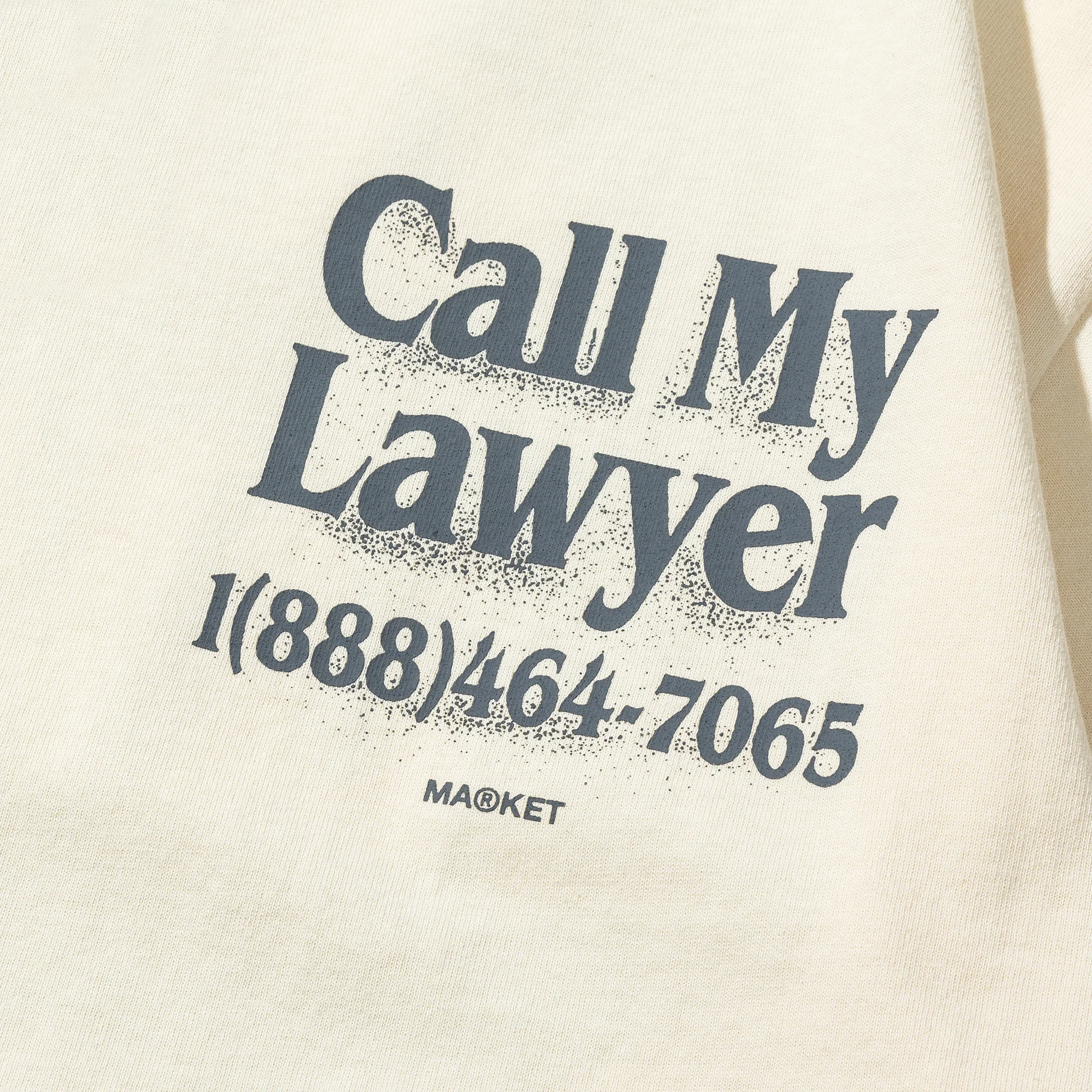CALL MY LAWYER 3D T-SHIRT - BUTTER CREAM