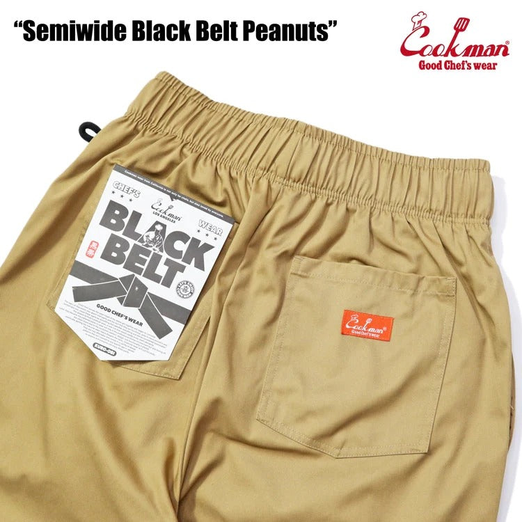 CHEF PANTS SEMIWIDE BLACK BELT - PEANUTS