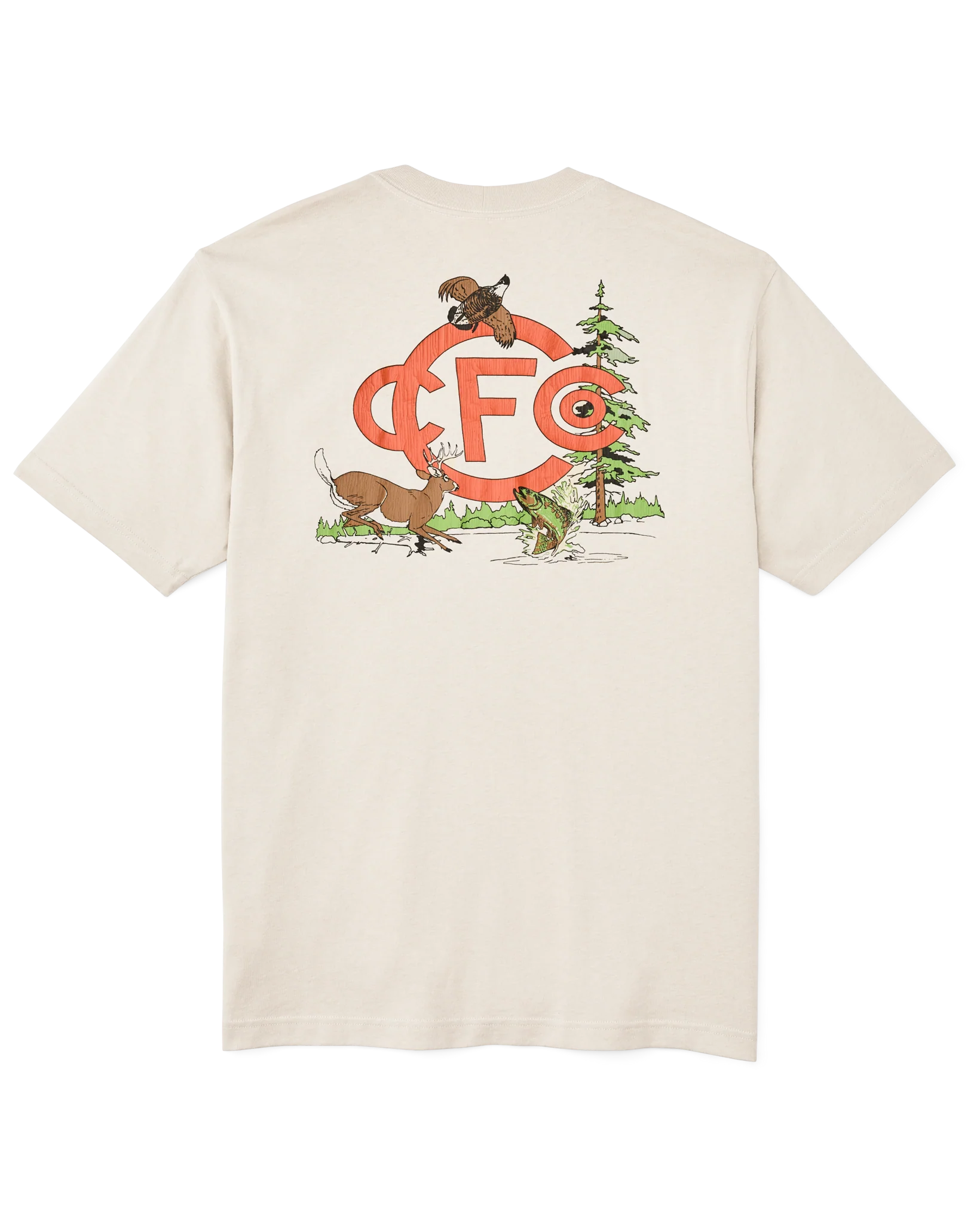SHORT SLEEVE SPORTSMAN CLUB GRAPHIC T-SHIRT (FRONTIER) - CLIFF GRAY/SPORTSMAN CLUB