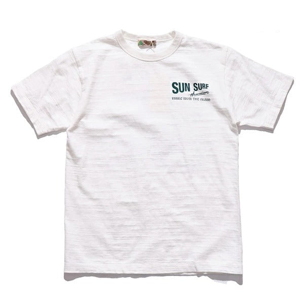 SS79545 S/S SLUB YARN T-SHIRT BOB'S - WHITE