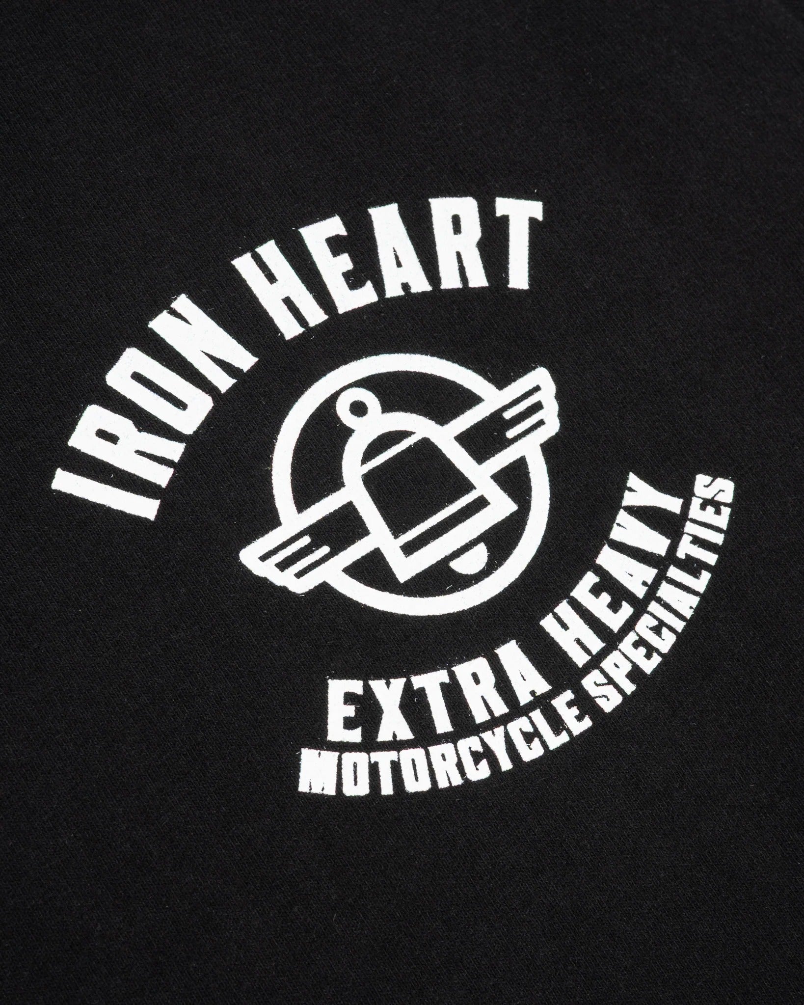 IHT-2503 7.5oz Printed Loopwheel Crew Neck T-Shirt - BLACK