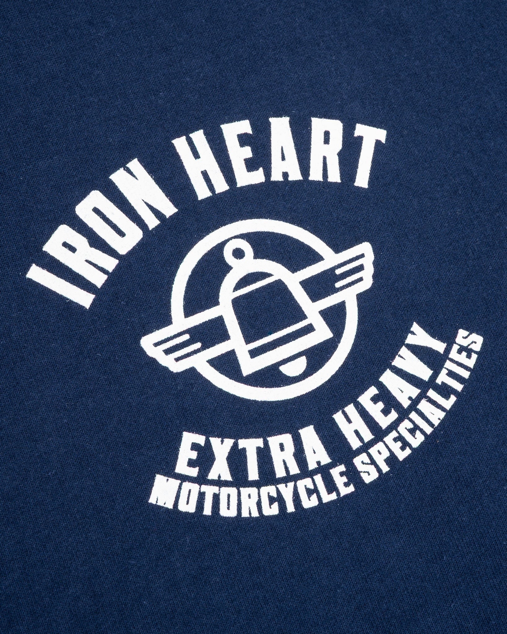 IHT-2503 7.5oz Printed Loopwheel Crew Neck T-Shirt - NAVY