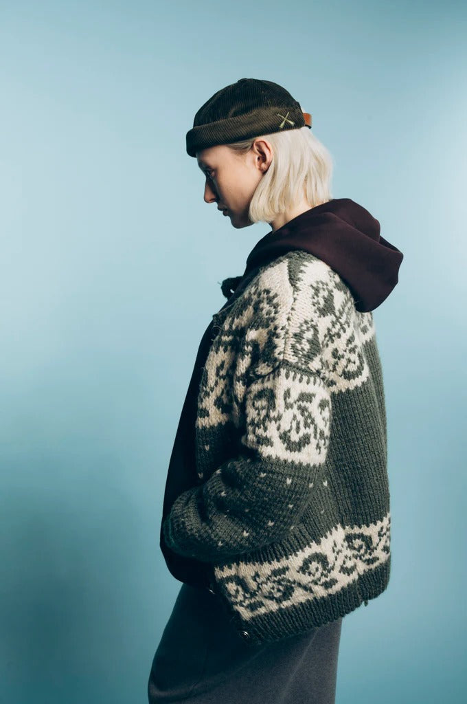 MIKI DOCKER HAT VELVET CORDUROY - OLIVE