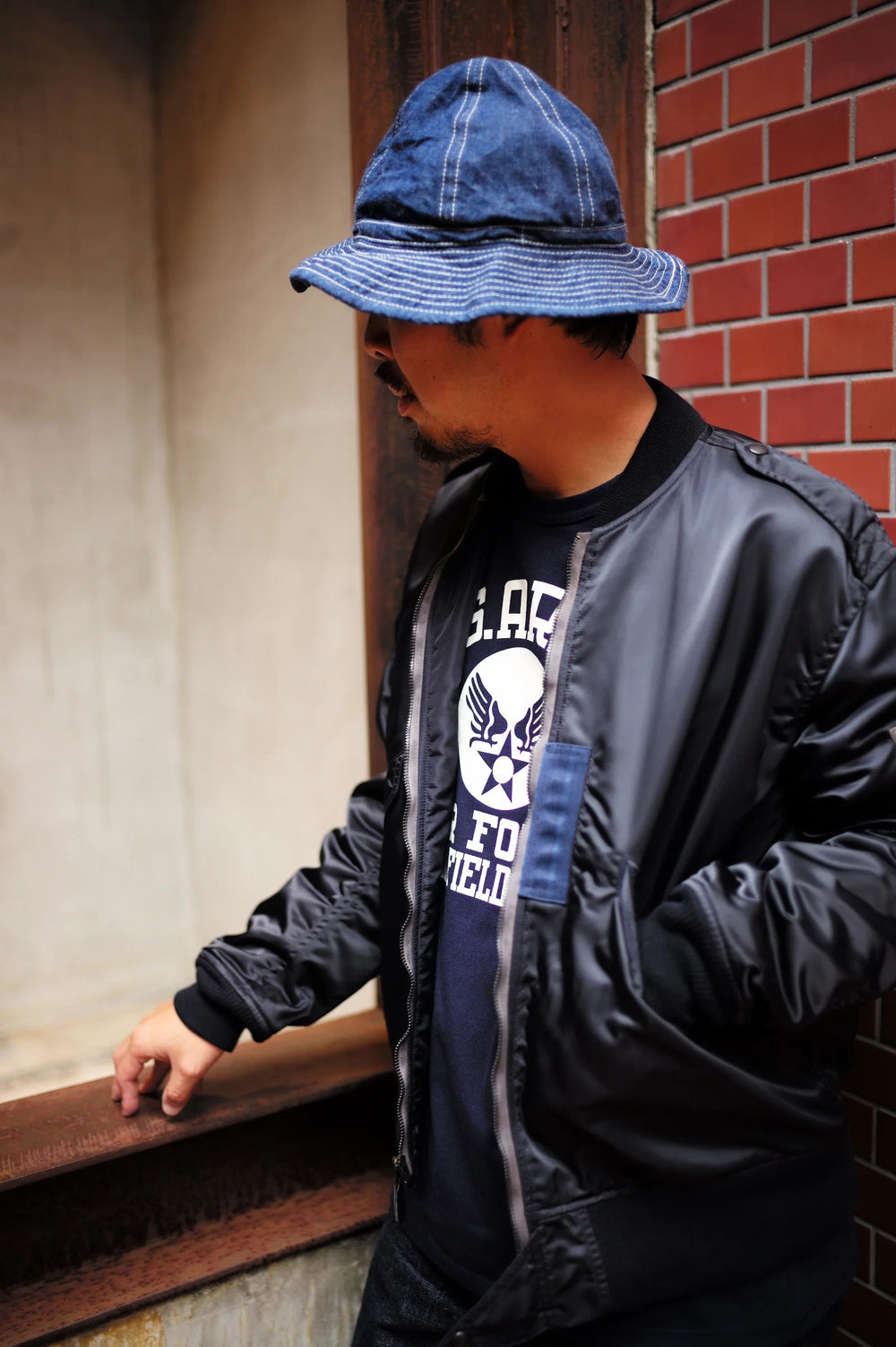 MC25124 MILITARY L/S TEE / U.S. ARMY AIR FORCE, HILL FIELD - NAVY