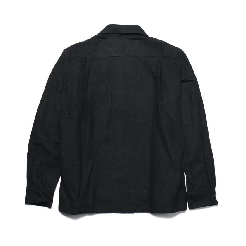SE29576 Flannel Sports Shirt "LEOPARD x PLAIN" - YELLOW
