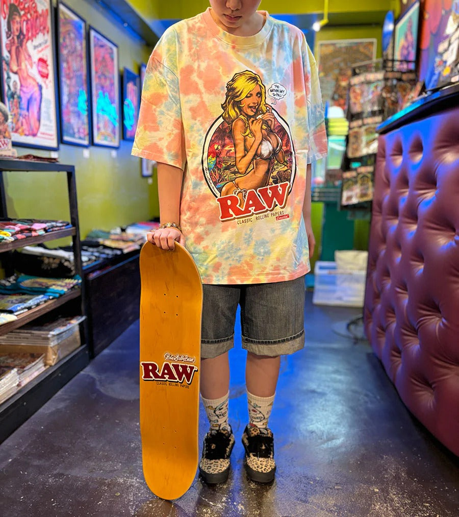 RAW GIRL Tie Dye TEE S/S - MARBLE