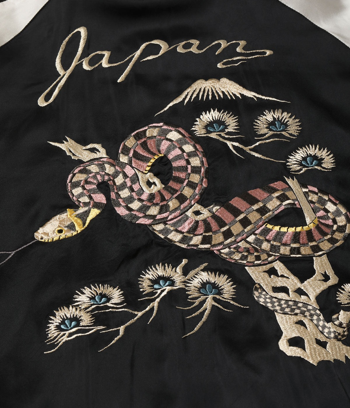 TT15808-190 Acetate Souvenir Jacket TOYO ENTERPRISE 60th Anniversary Special Edition “BLACK SNAKE” × “RED SNAKE” - BLACK/RED