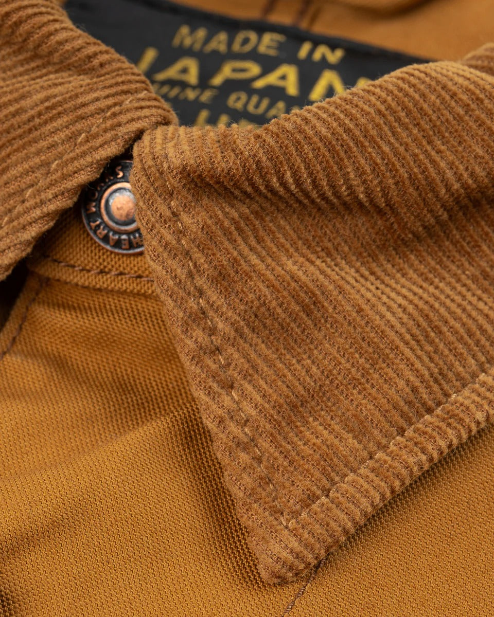 IHJ-148-BRN 10OZ KURASHIKIZOME® ORGANIC COTTON DUCK CHORE JACKET - BROWN